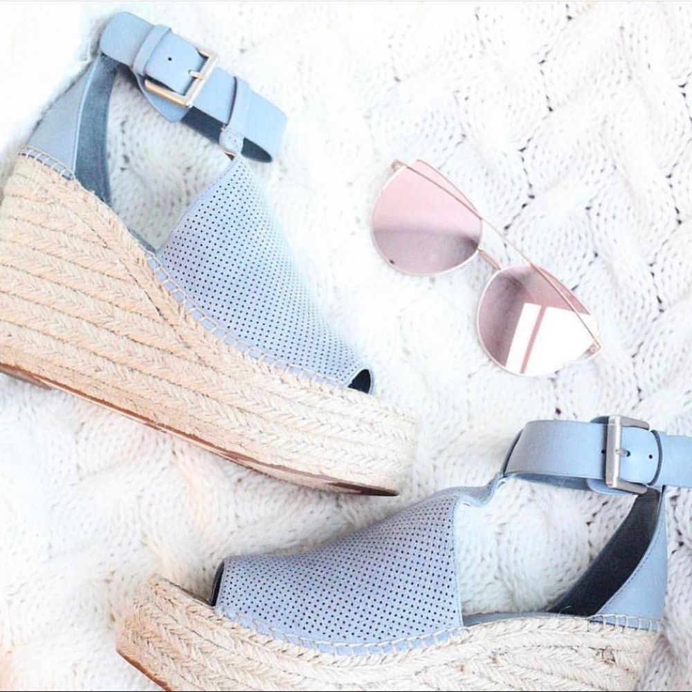 Marc Fisher Blue Wedges